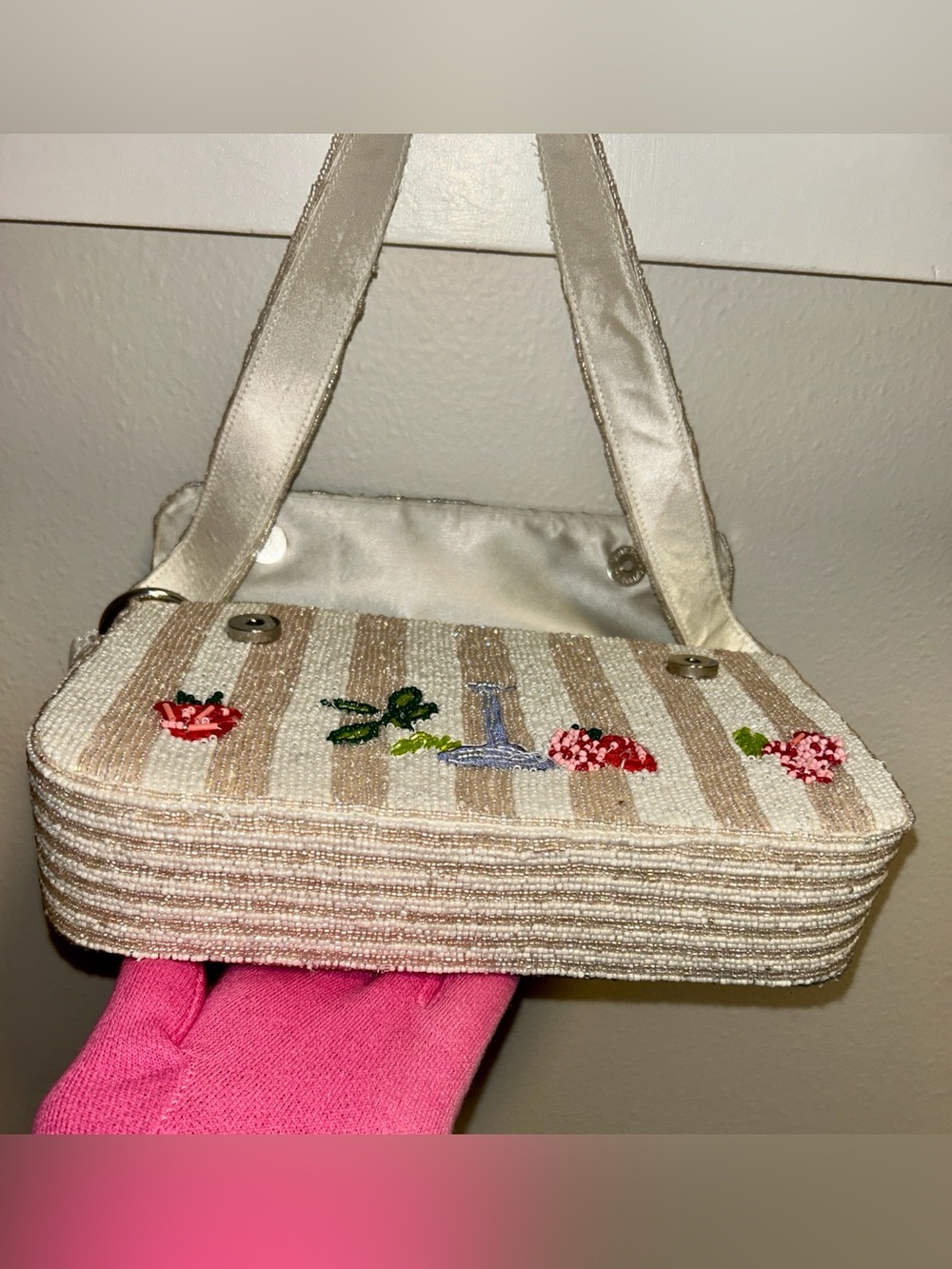 Viral TJ Max Beaded Strawberry Margarita Drink Cocktail Striped Bag
NWT. IYKYK! - Picture 8 of 10
